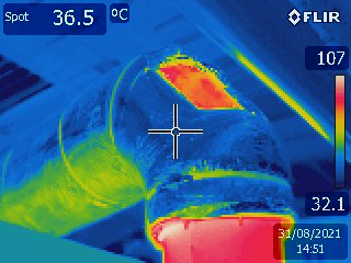 Insulated ducting thermal image