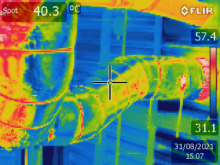 Thermal imaging duct work